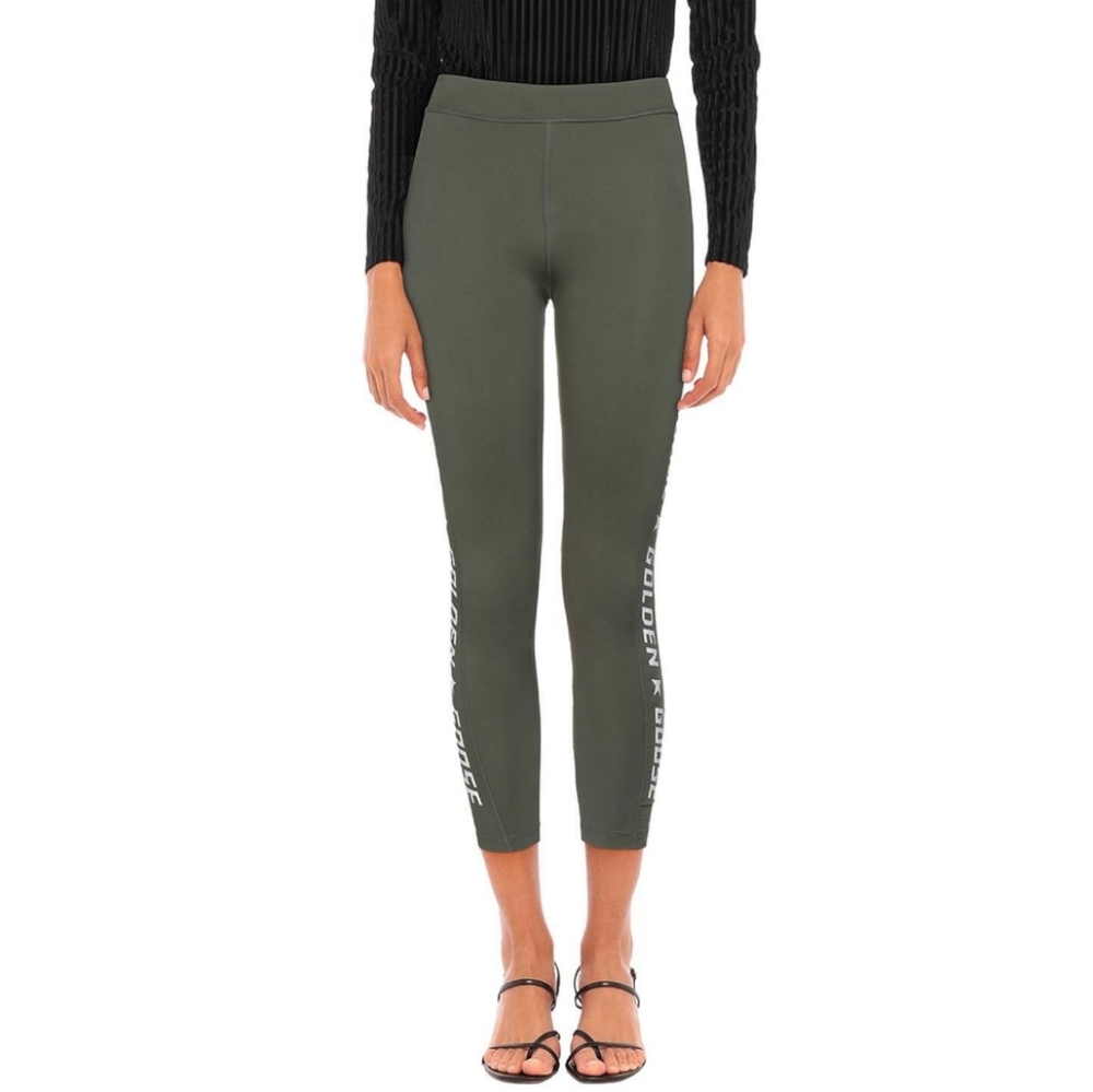 Golden Goose Leggings Size XS Military Green Khaki - Picture 3 of 9